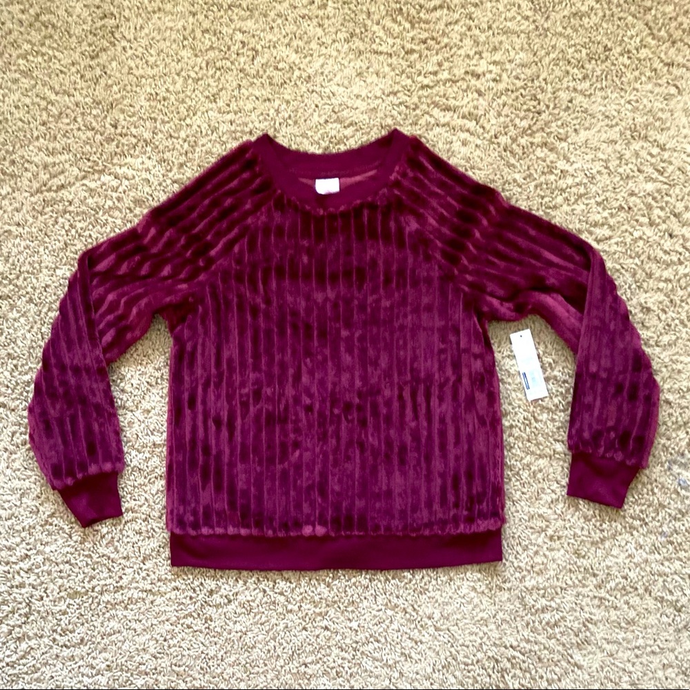 NWT Fuzzy Rib Knit Pullover Sweater, Juniors XS